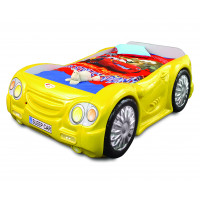 Gyerekágy Sleepcar Inlea4Fun - Sárga 