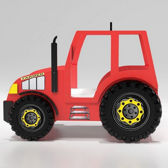 Gyerekágy Traktor Farmer Inlea4Fun - Piros