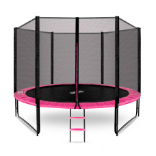 Trambulin külső védőhálóval 305 cm + létra AGA SPORT PRO MRP1010PINK - Rózsaszín Előnézet