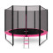 Trambulin külső védőhálóval 305 cm + létra AGA SPORT PRO MRP1010PINK - Rózsaszín