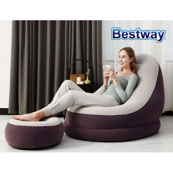 Felfújható fotel BESTWAY 75053 Comfort Crusier Air Chair - burgundi